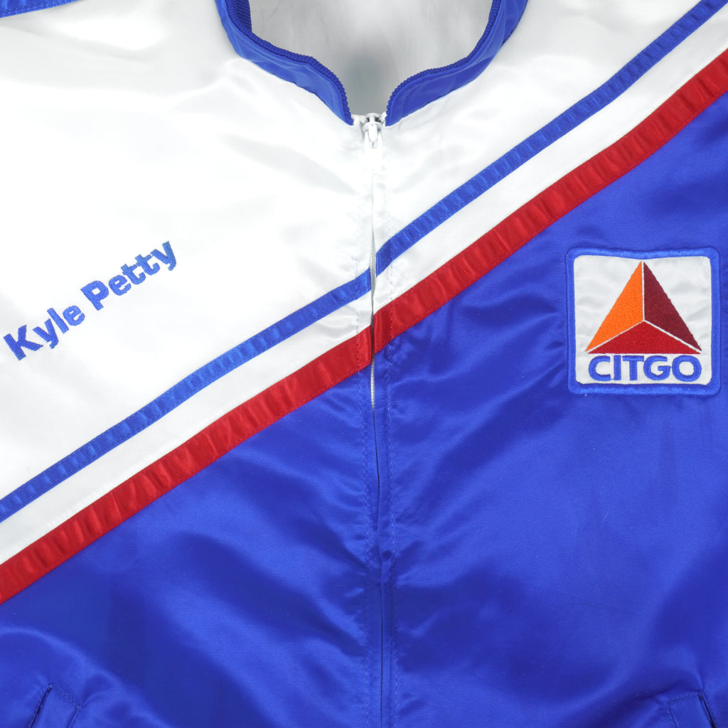 NASCAR (Scott Design) - Kyle Petty Zip-Up Racing Jacket 1990s Large Vintage Retro