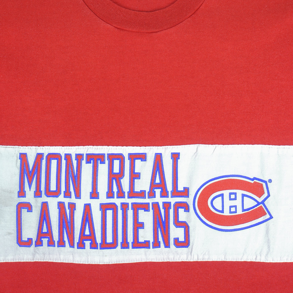 NHL (Nutmeg) - Montreal Canadiens Single Stitch T-Shirt 1990s Medium