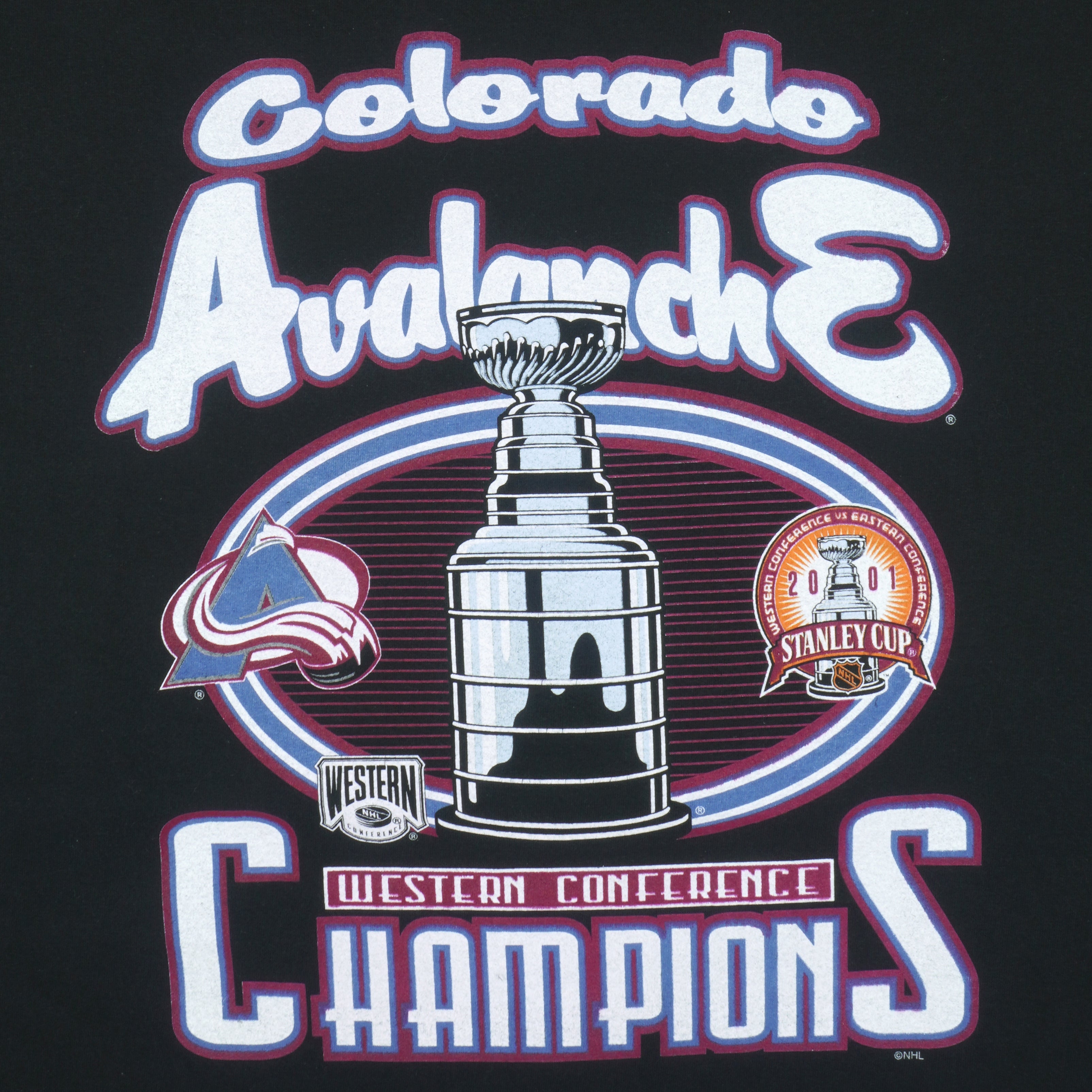 Vintage 2001 Colorado Avalanche Stanley Cup Champions NHL Big 