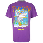 Vintage (Sun) - Great Spike Shark Beach Volleyball Single Stitch T-Shirt 1990s X-Large