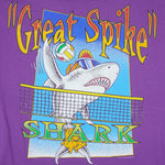 Vintage (Sun) - Great Spike Shark Single Stitch T-Shirt 1990s X-Large Vintage Retro