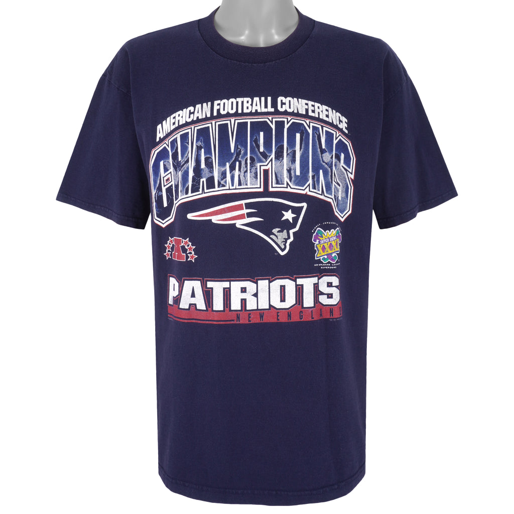 NFL (Lee) - New England Patriots Super Bowl Champs 31th T-Shirt 1997 X-Large Vintage Retro Football