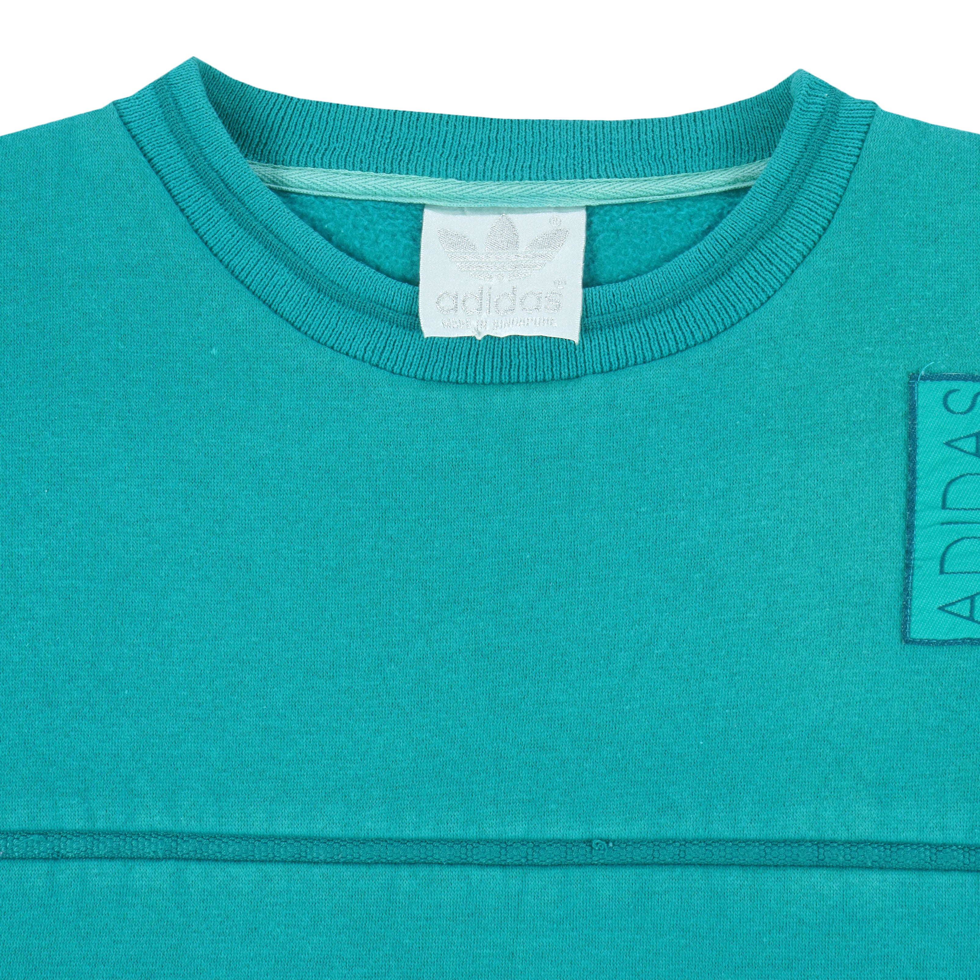 Clothing 1990s - Club Sweatshirt Vintage Blue Crew Adidas – Vintage Small Neck