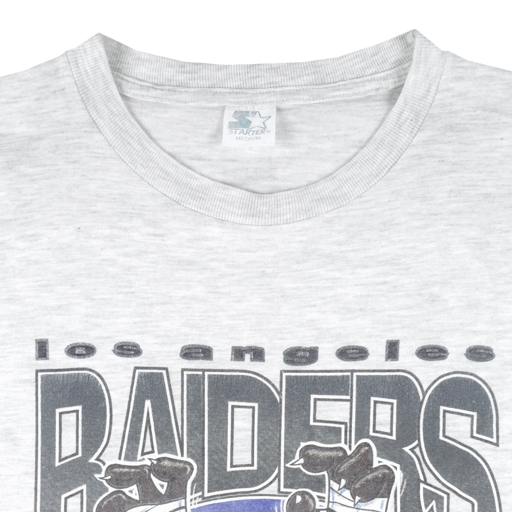 Starter - Los Angeles Raiders X Taz Single Stitch T-Shirt 1994 Medium Vintage Retro Football