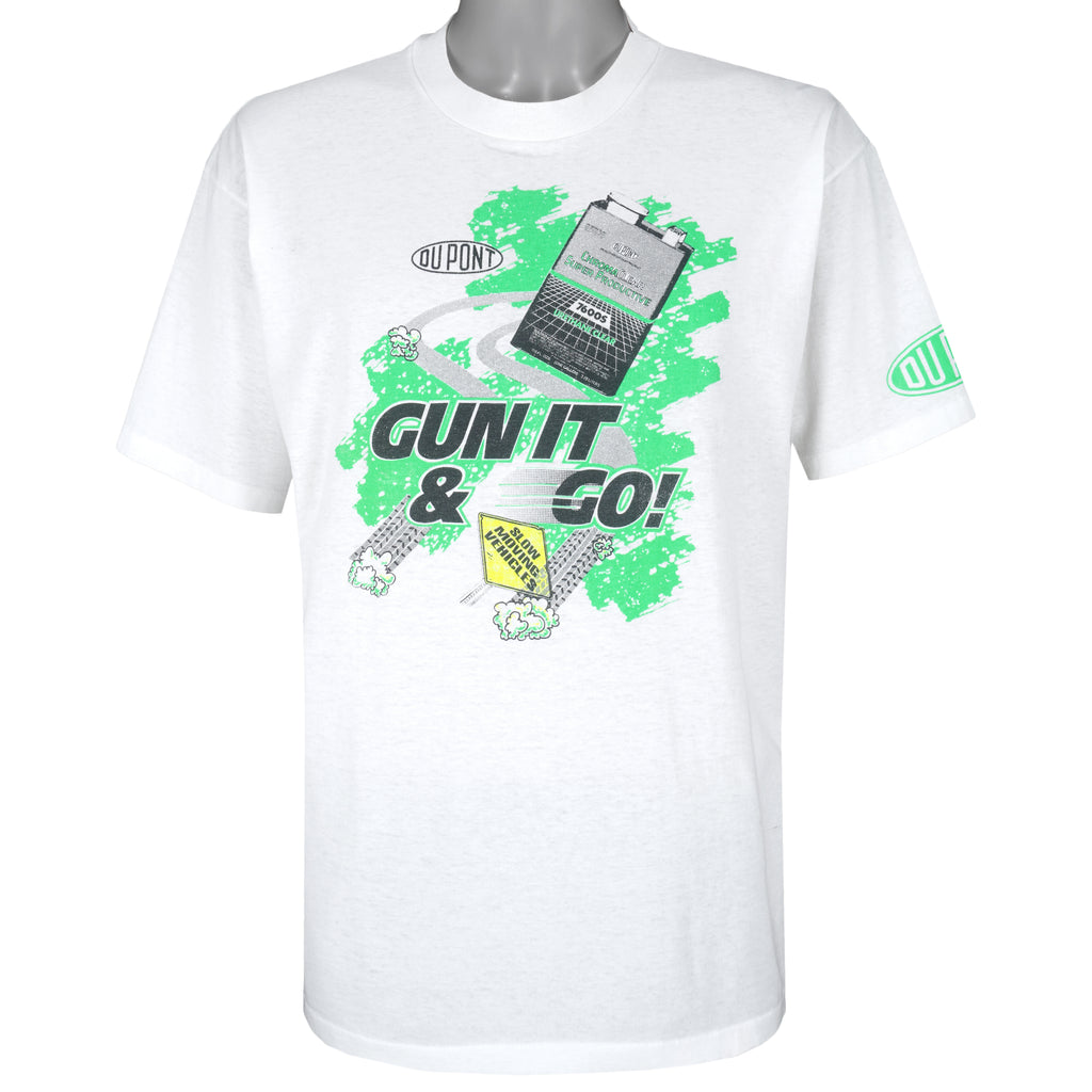 Vintage (Hanes) - Du Pont Gun & Go Single Stitch T-Shirt 1990s X-Large Vintage Retro