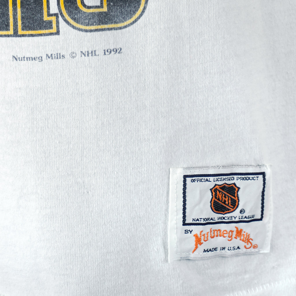 NHL - Pittsburgh Penguins Stanley Cup Champions Single Stitch T-Shirt 1992 Large Vintage Retro Hockey