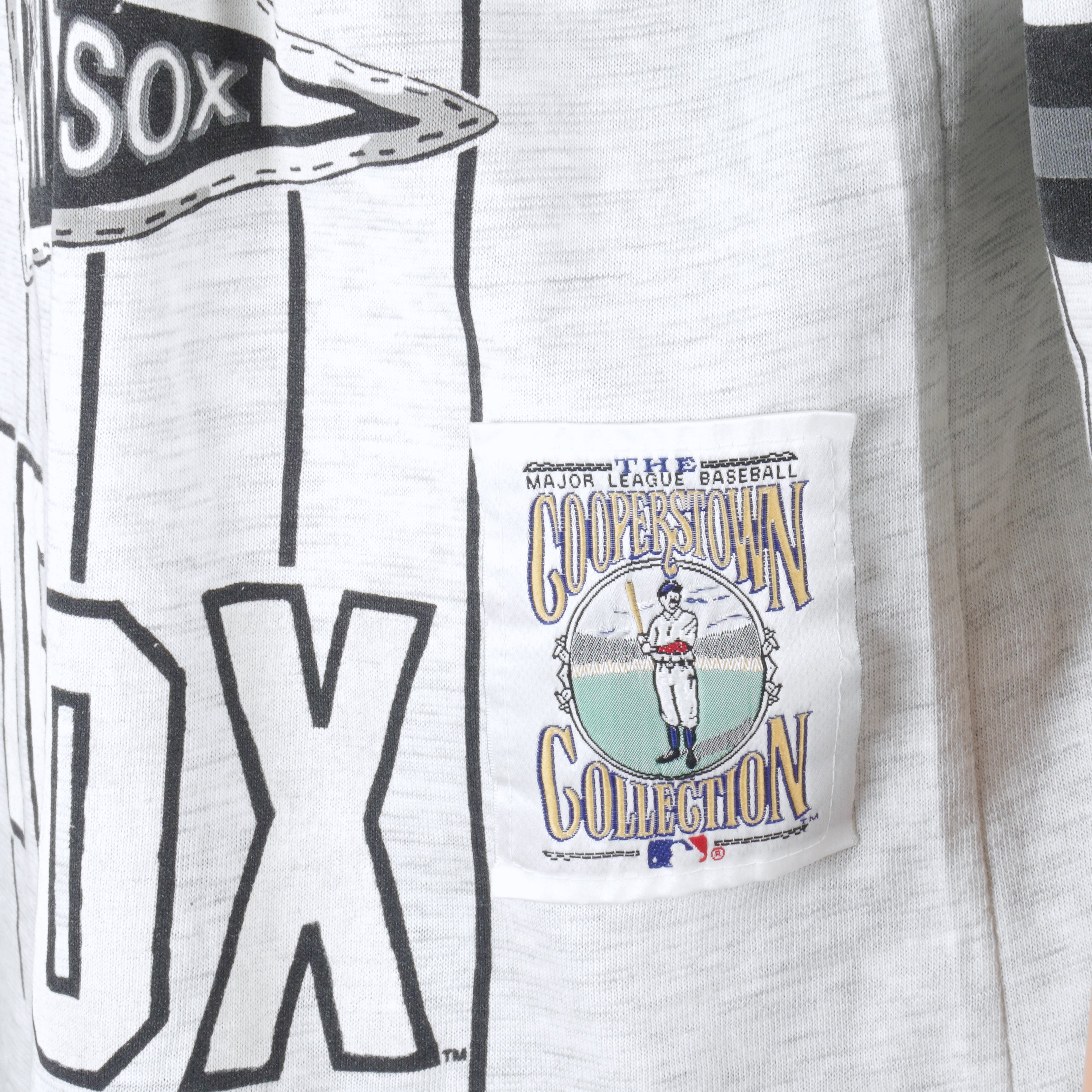 Vintage Chicago White Sox Pin Striped V-neck Baseball T-shirt 