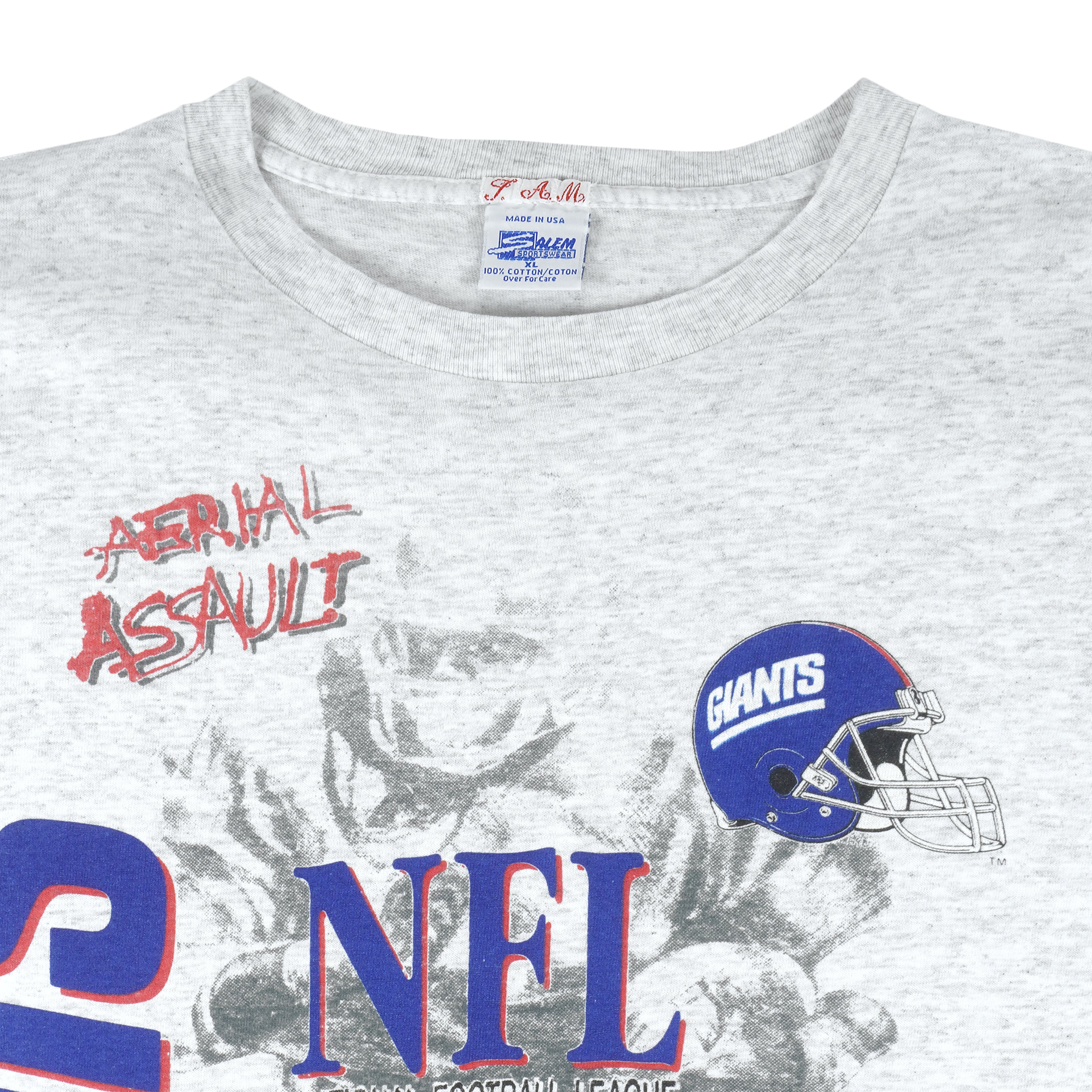 workingclassrebel New York Giants Vintage NFL Football T Shirt Made in The USA by Garan for Tall Men New with Tags