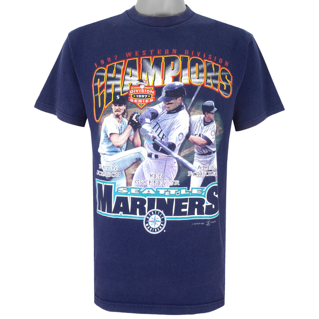Vintage Randy Johnson MLB Seattle Mariners Pro Player T Shirt Size