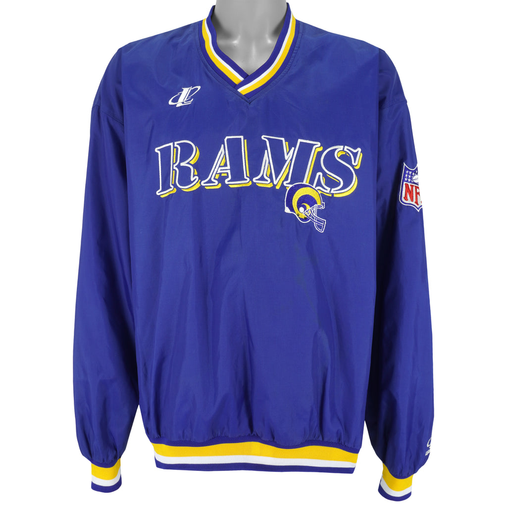 NFL (Logo Athletic) - St. Louis Rams Pullover Windbreaker 1990s Large Vintage Retro Football