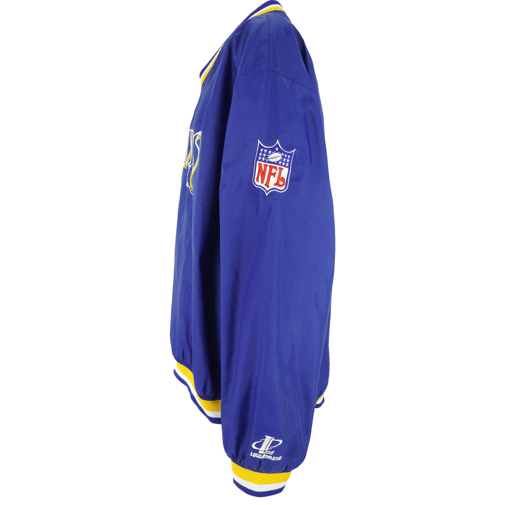 NFL (Logo Athletic) - St. Louis Rams Pullover Windbreaker 1990s Large Vintage Retro Football