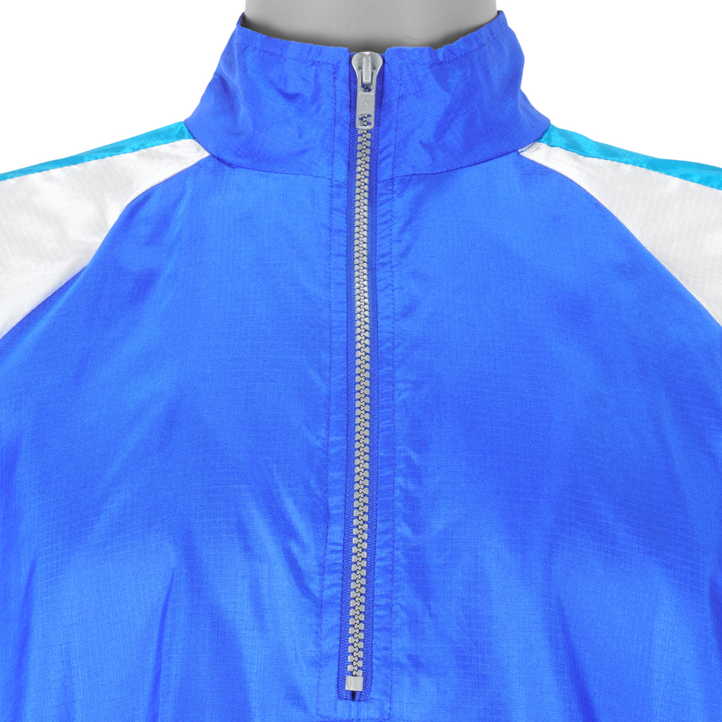 Nike - Blue with Grey 1/2 Zip Windbreaker 1990s Large Vintage Retro