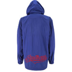 Starter - Cleveland Indians Zip-Up Hooded Windbreaker 1990s Medium Vintage Retro Baseball