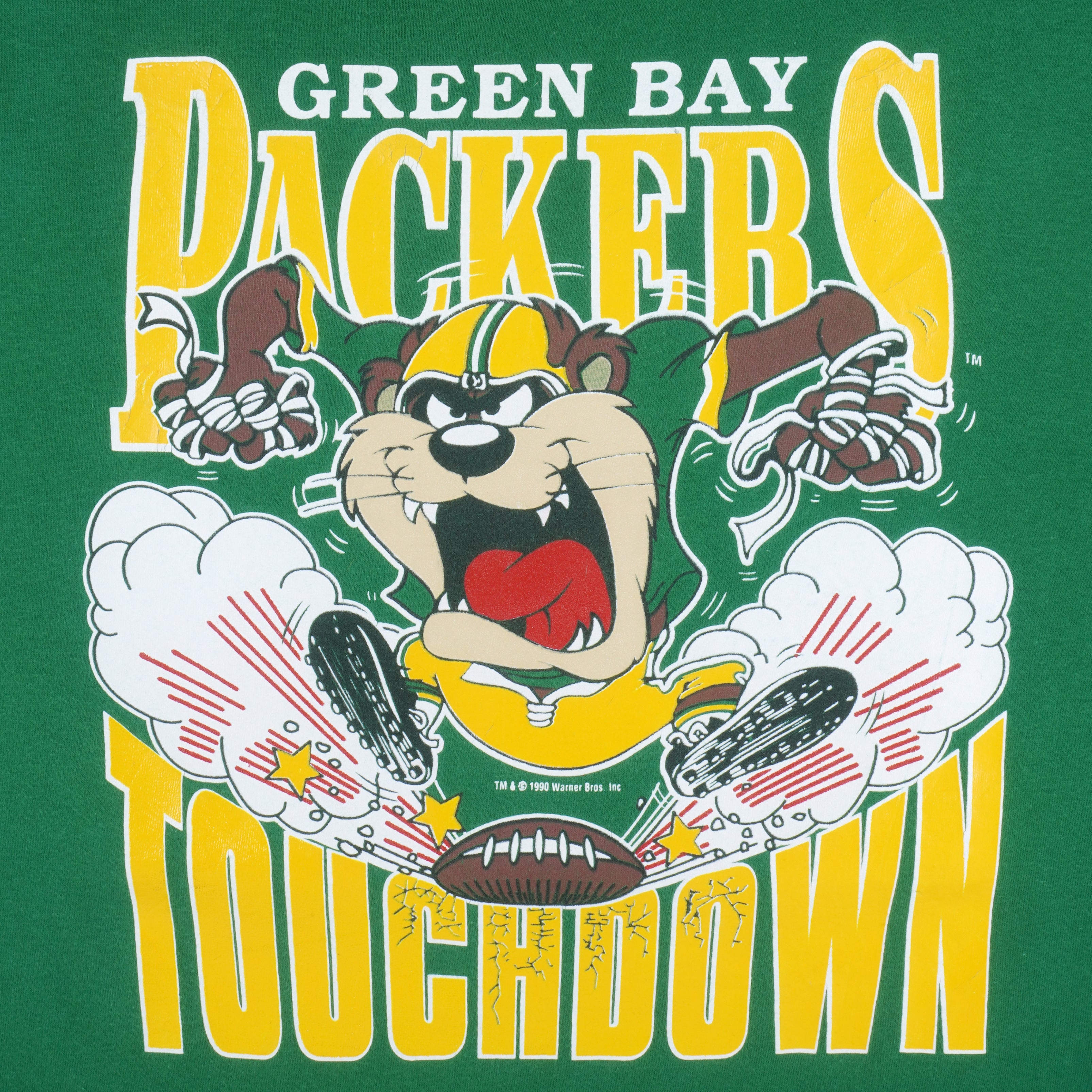 1997 Green Bay Packers Tasmanian Devil NFL Warner Brothers Shirt