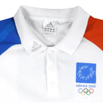 Adidas - Athens Olympics Games Polo T-Shirt 2004 Large Vintage Retro