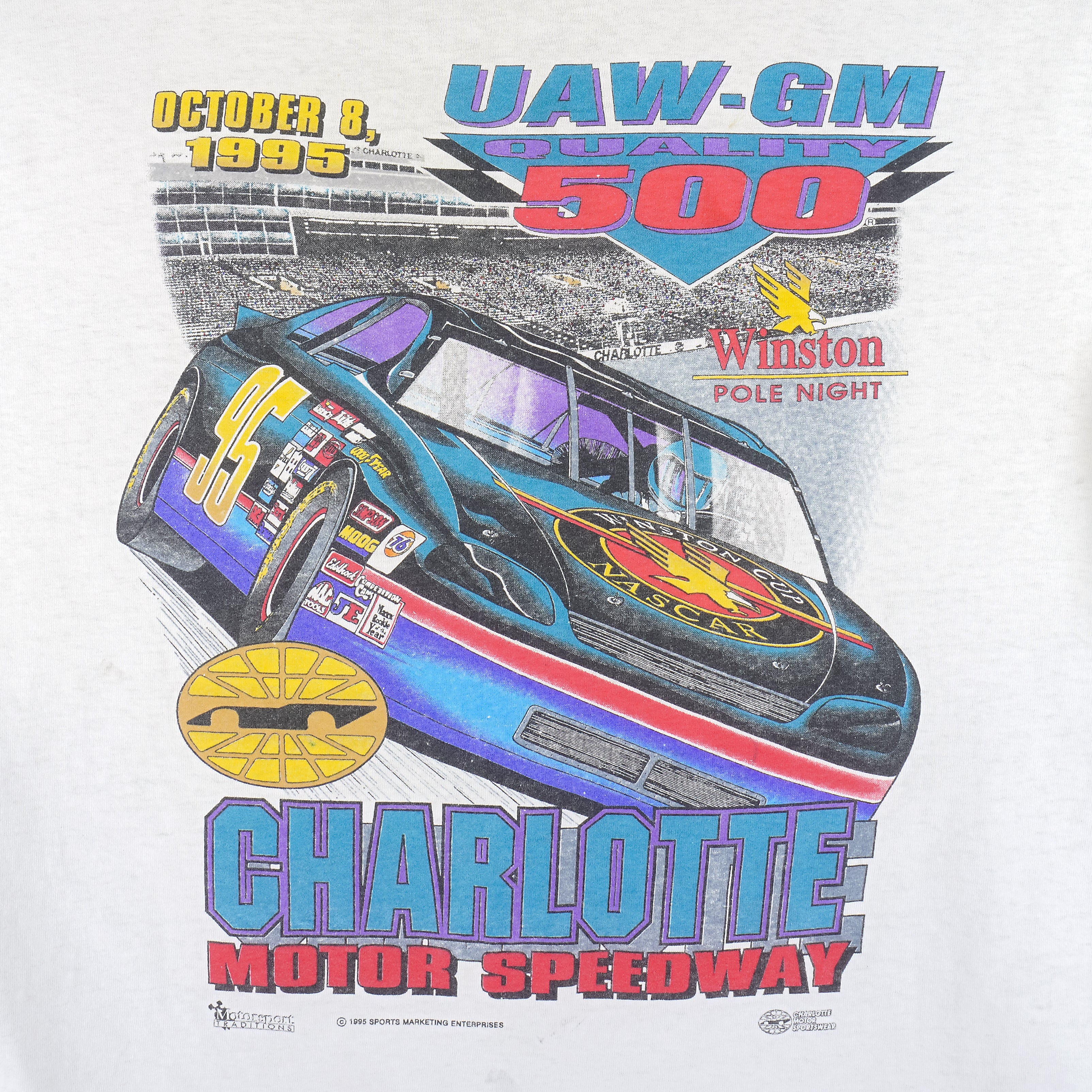 Vintage NASCAR - Charlotte Motor Speedy UAW-GM 500 Single Stitch T