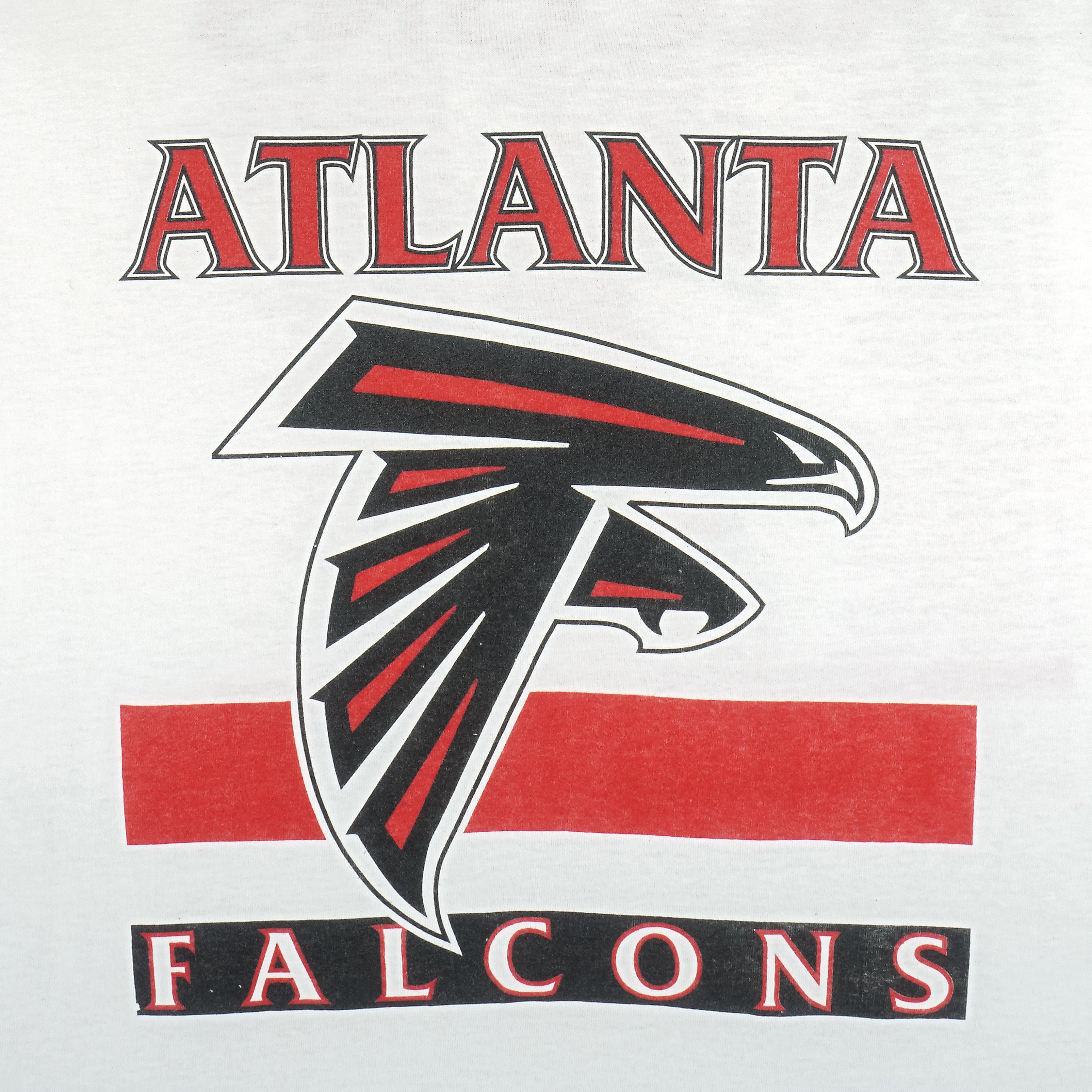 Vintage NFL Atlanta Falcons Spellout Red Hoodie Womens X 