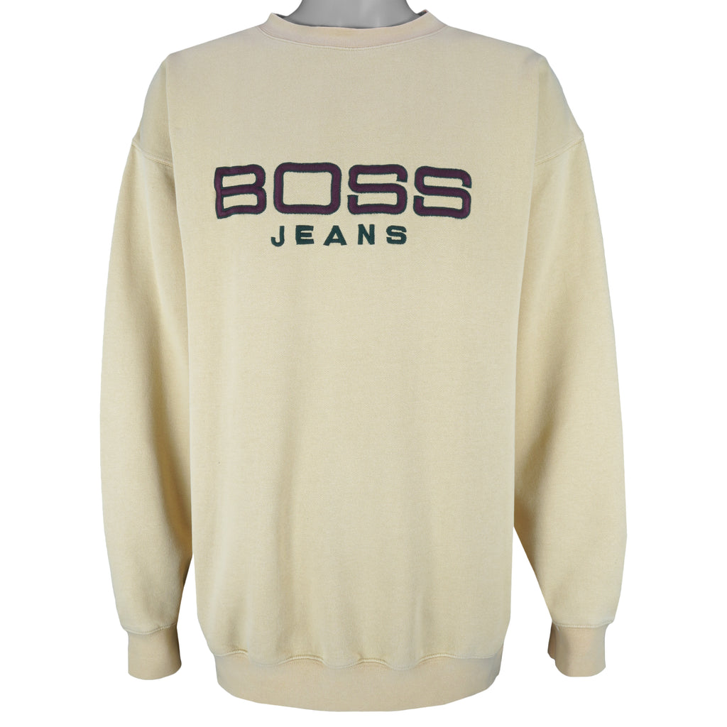 Vintage - Boss Jeans Embroidered Crew Neck Sweatshirt 1990s X-Large Vintage Retro