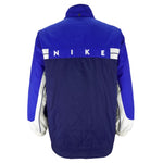 Nike - Blue & White Spell-Out Bootleg Windbreaker 1990s X-Large Vintage Retro