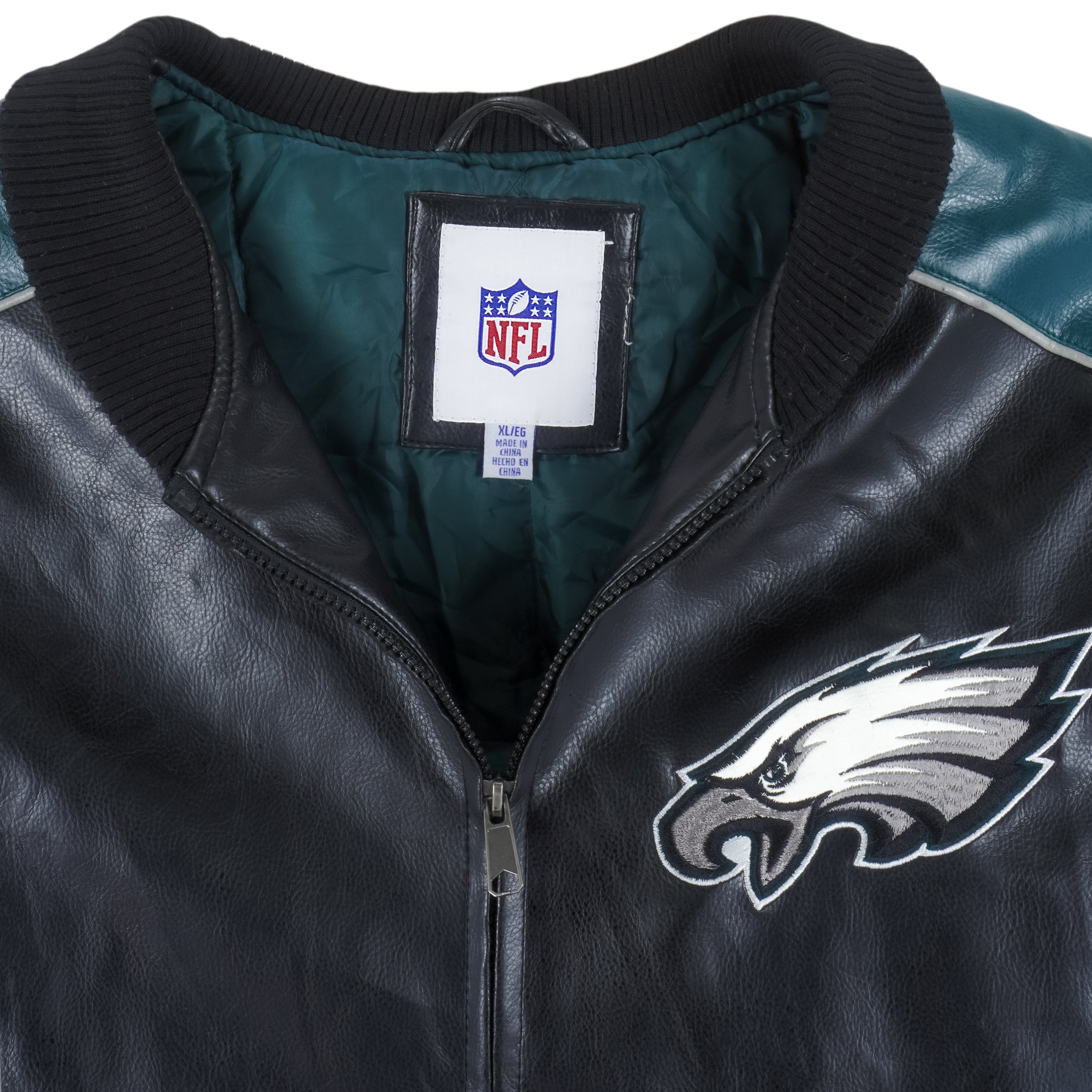 Vintage NFL - Philadelphia 'Eagles' Faux Leather Jacket 1990's X