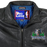 NBA (Pro Player) - Minnesota Timberwolves Leather Jacket 1990s Medium Vintage Retro Basketball