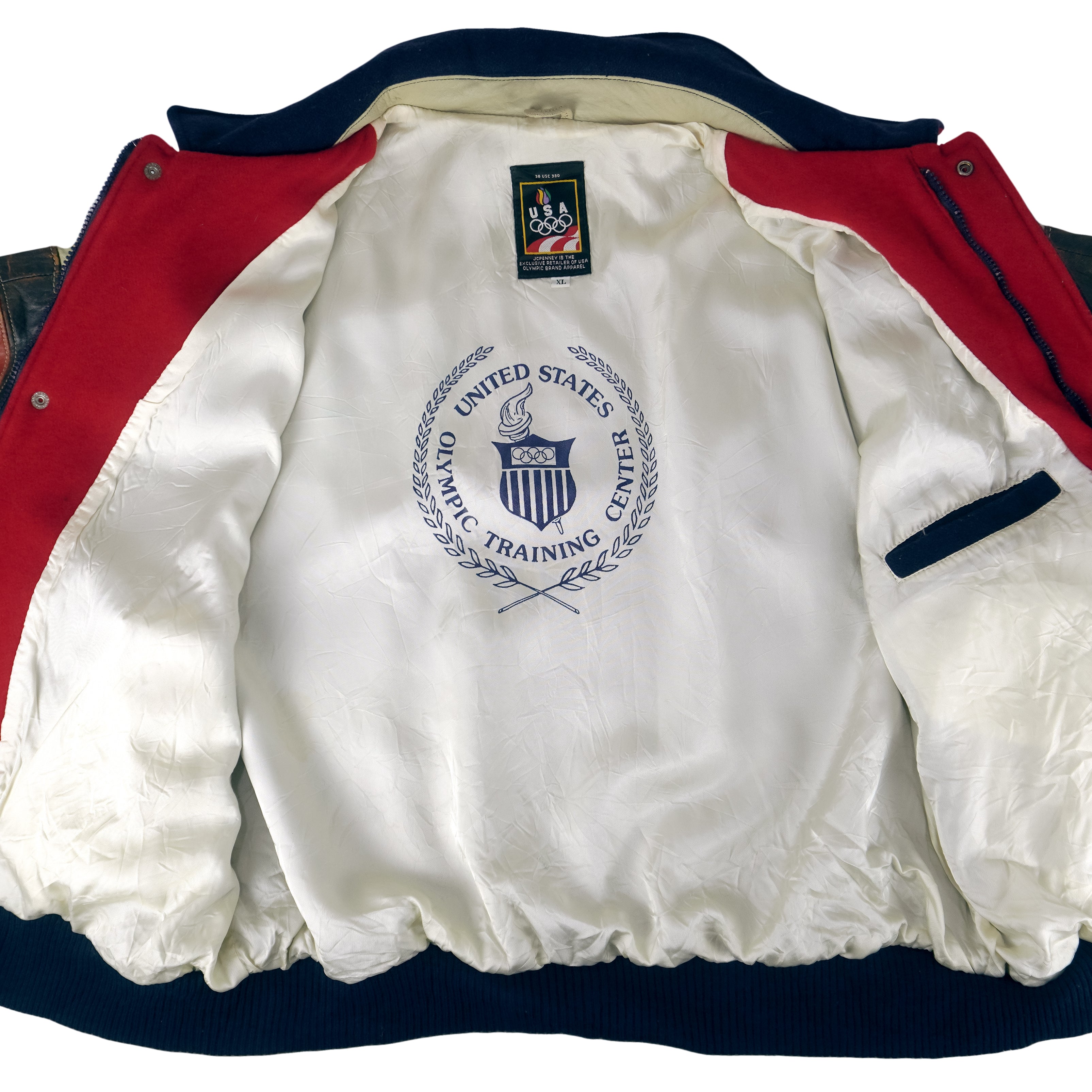 Vintage- USA Olympic Training Center Leather Jacket 1996 X-Large – Vintage  Club Clothing