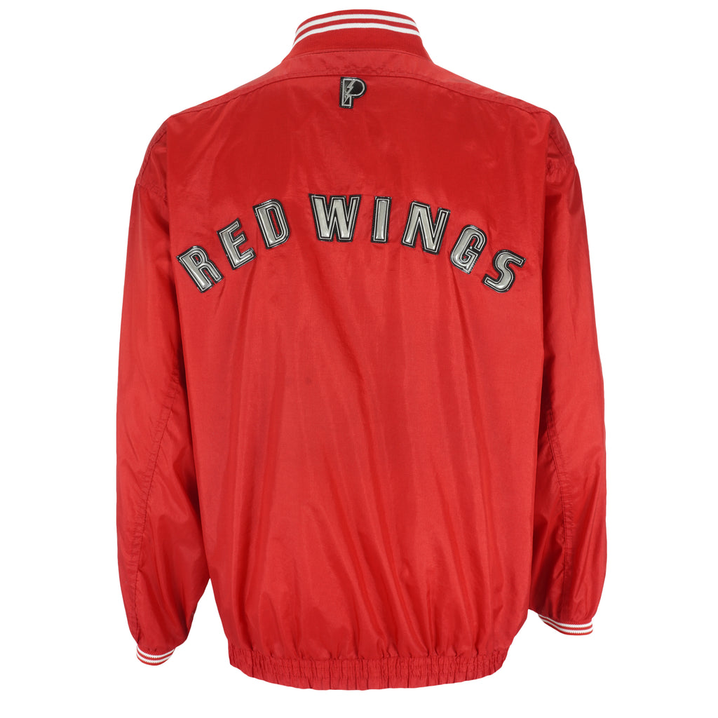 NHL (Pro Player) - Detroit Red Wings Pullover Windbreaker 1990s Medium Vintage Retro Hockey