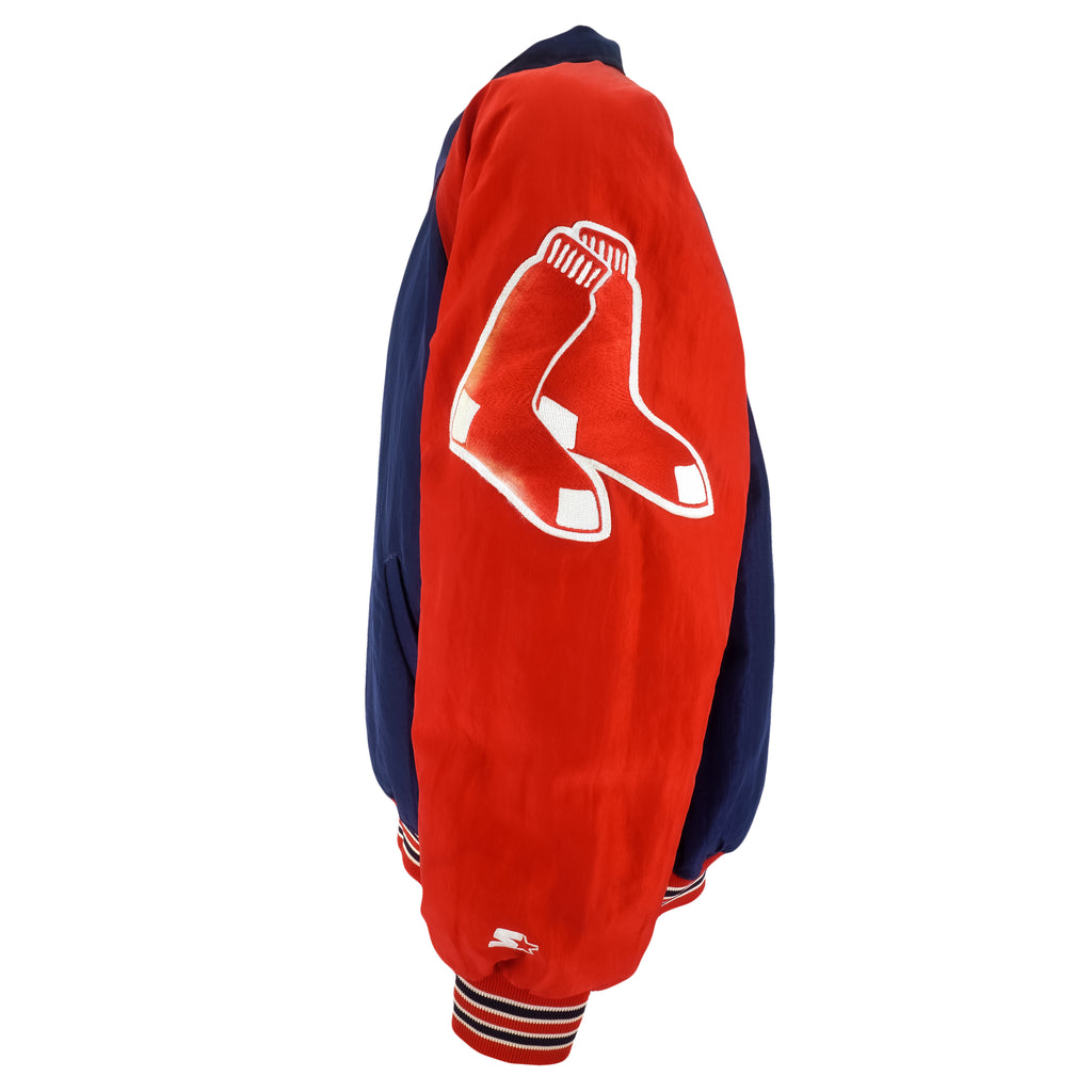 Starter - Boston Red Sox Windbreaker 1990s X-Large Vintage Retro Baseball