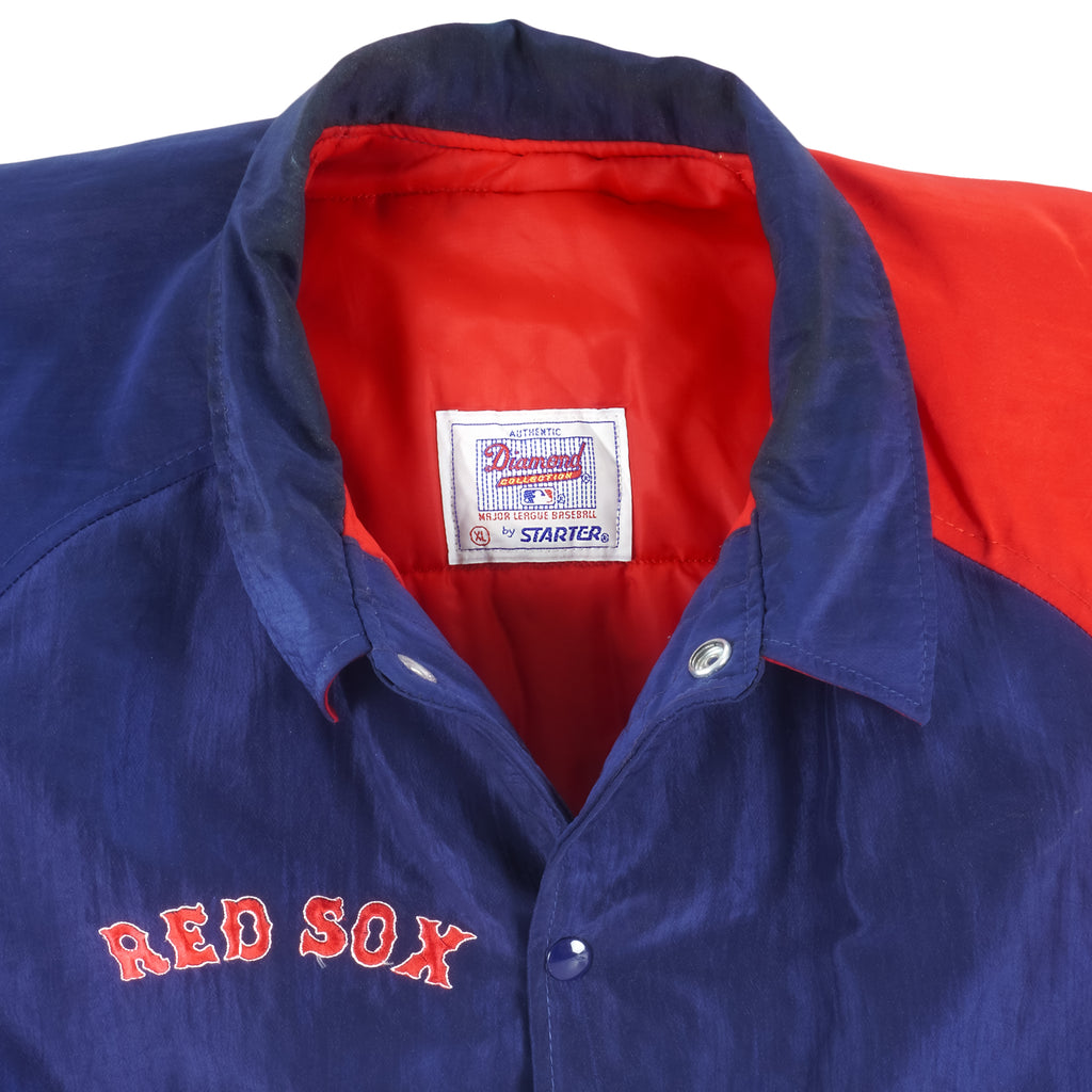 Starter - Boston Red Sox Windbreaker 1990s X-Large Vintage Retro Baseball