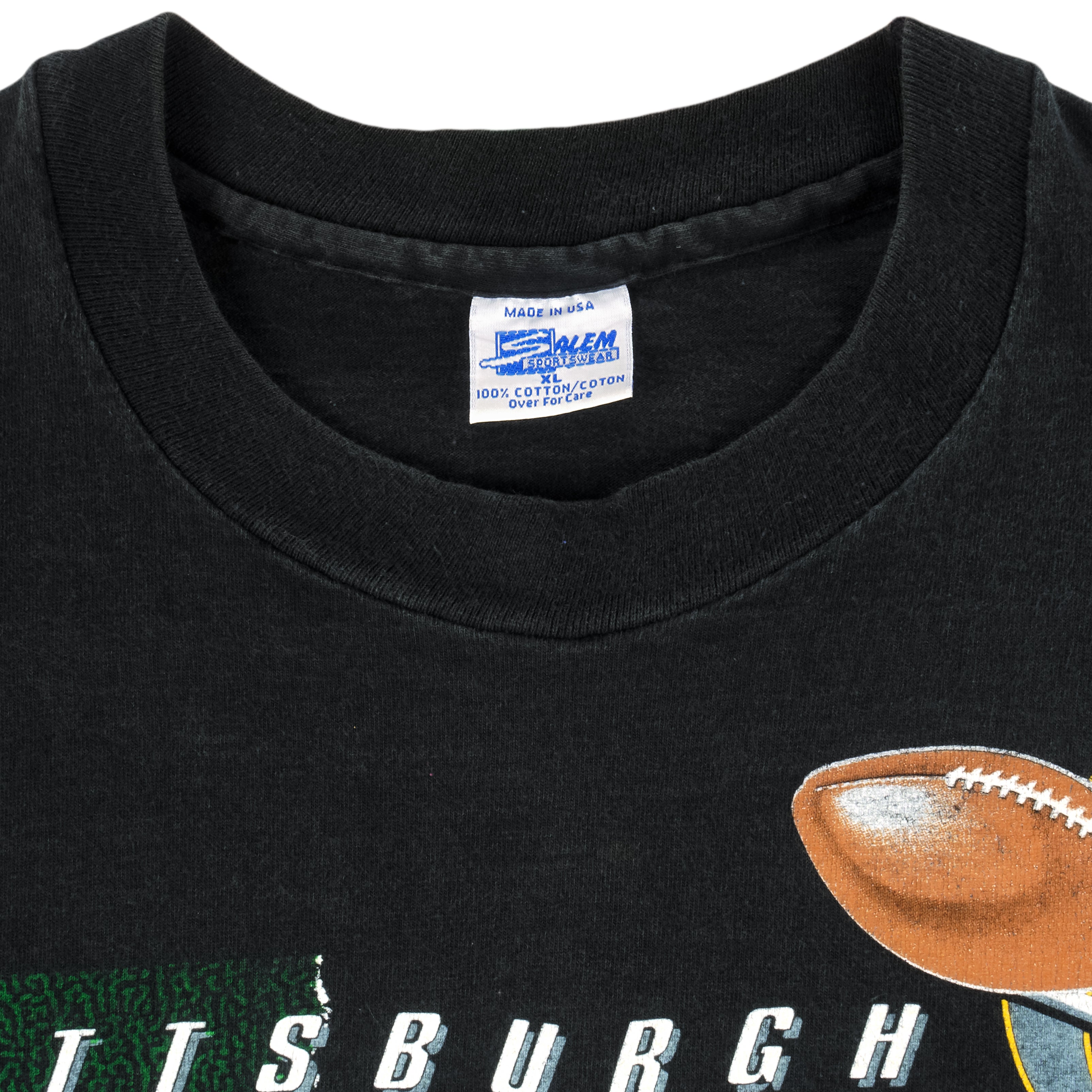 VINTAGEASSAULT Vintage 90s Pittsburgh Steelers Destroy Dallas Super Bowl 30 Single Stitch Shirt - Sz L - Grunge Era Tee