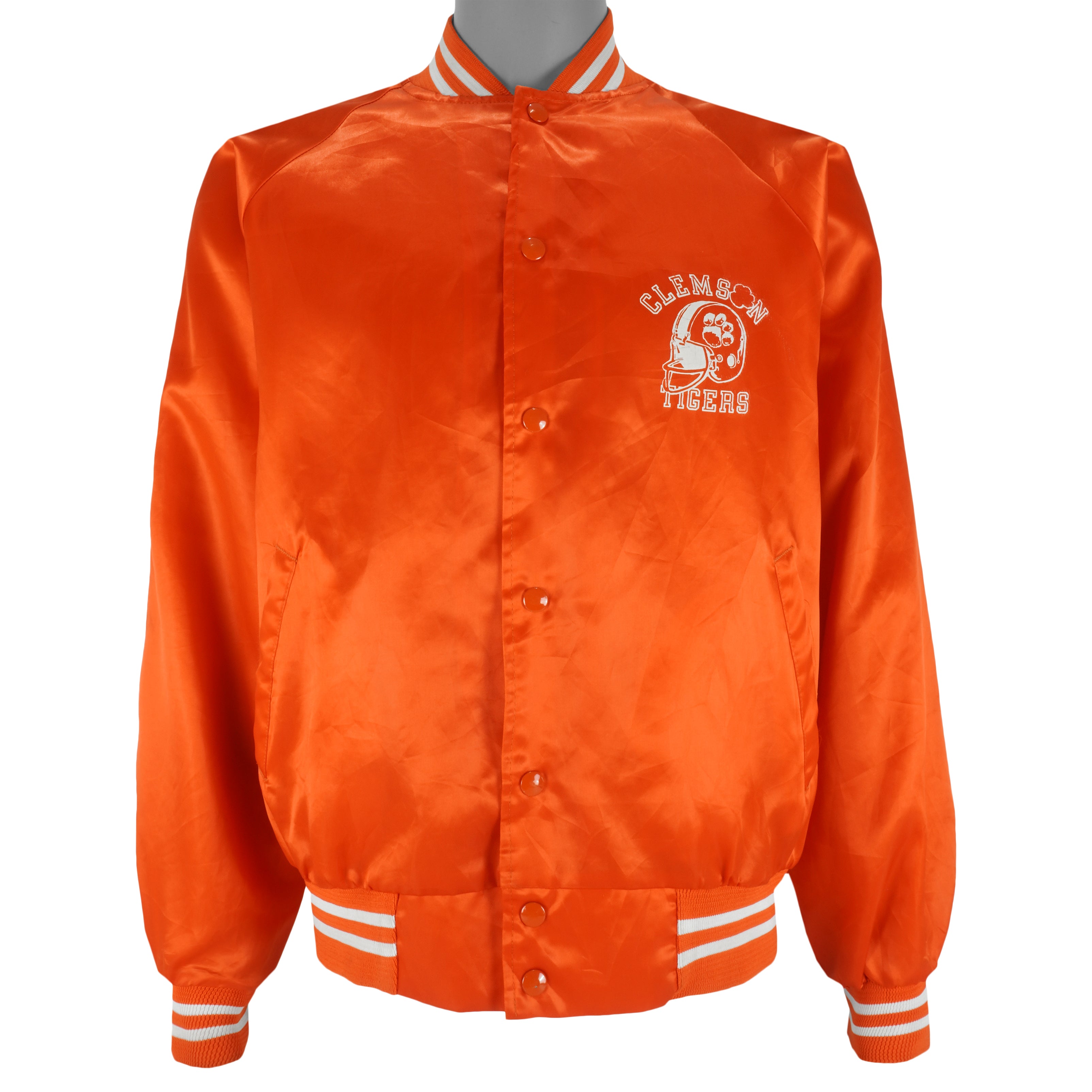 Clemson Tigers Starter O-Line Varsity Full-Button Satin Jacket