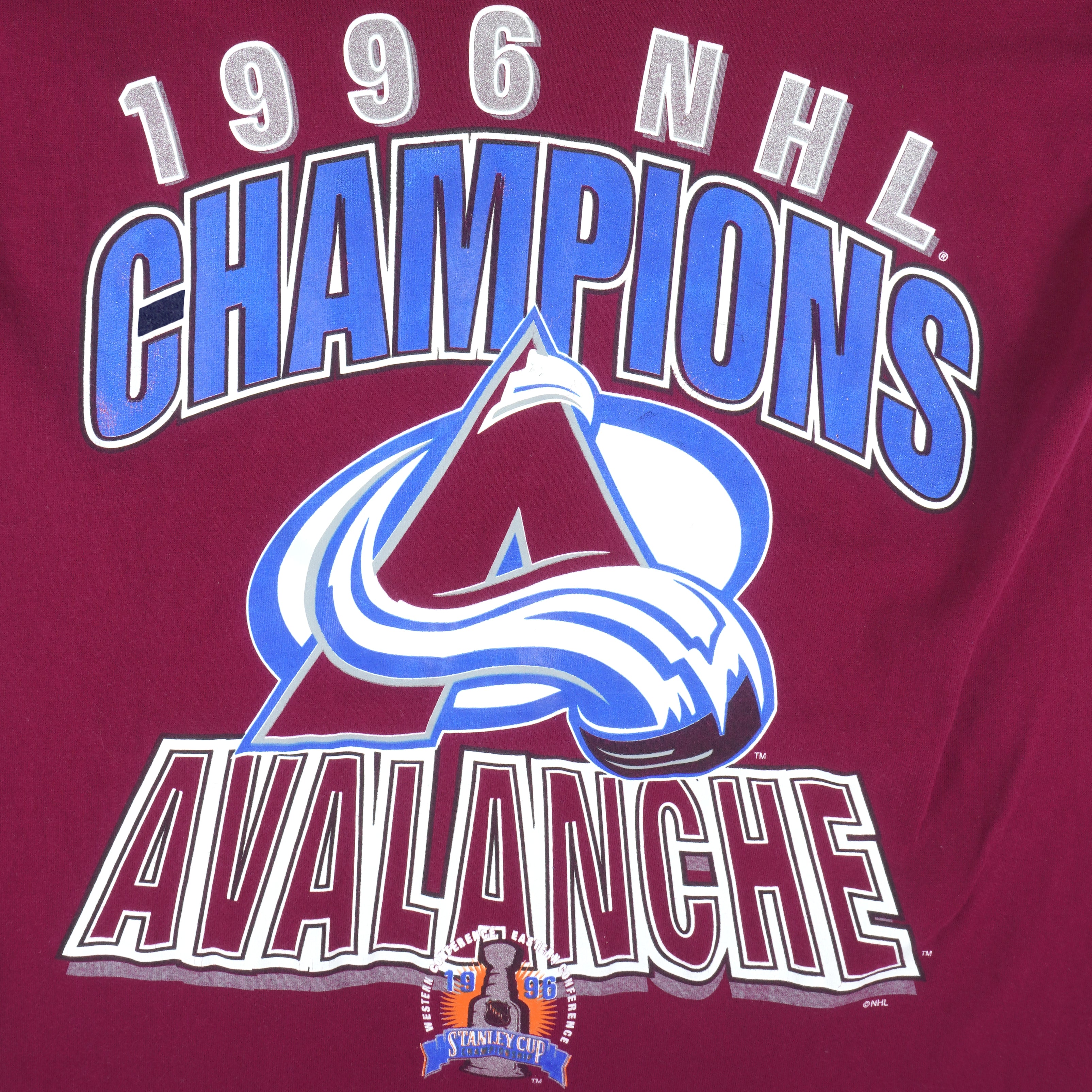 Vintage 00s Maroon Reebok NHL Colorado Avalanche T-Shirt - XX