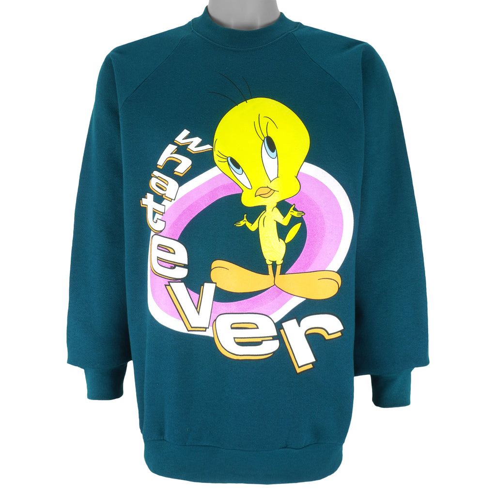 Looney Tunes - Tweety, Whatever Crew Neck Sweatshirt 1990s X-Large Vintage Retro