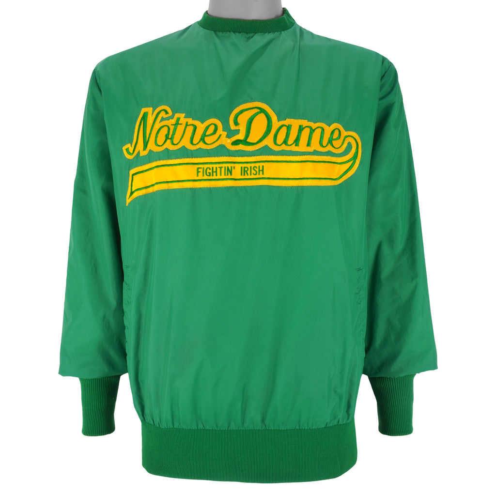 NCAA - Green Notre Dame Fighting Irish Windbreaker 1990s Medium Vintage Retro Football College 
