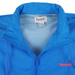 Reebok - Blue Zip-Up Embroidered Windbreaker 1990s Large Vintage Retro