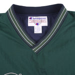 Champion - Green Embroidered V-Neck Windbreaker 1990s XX-Large Vintage Retro