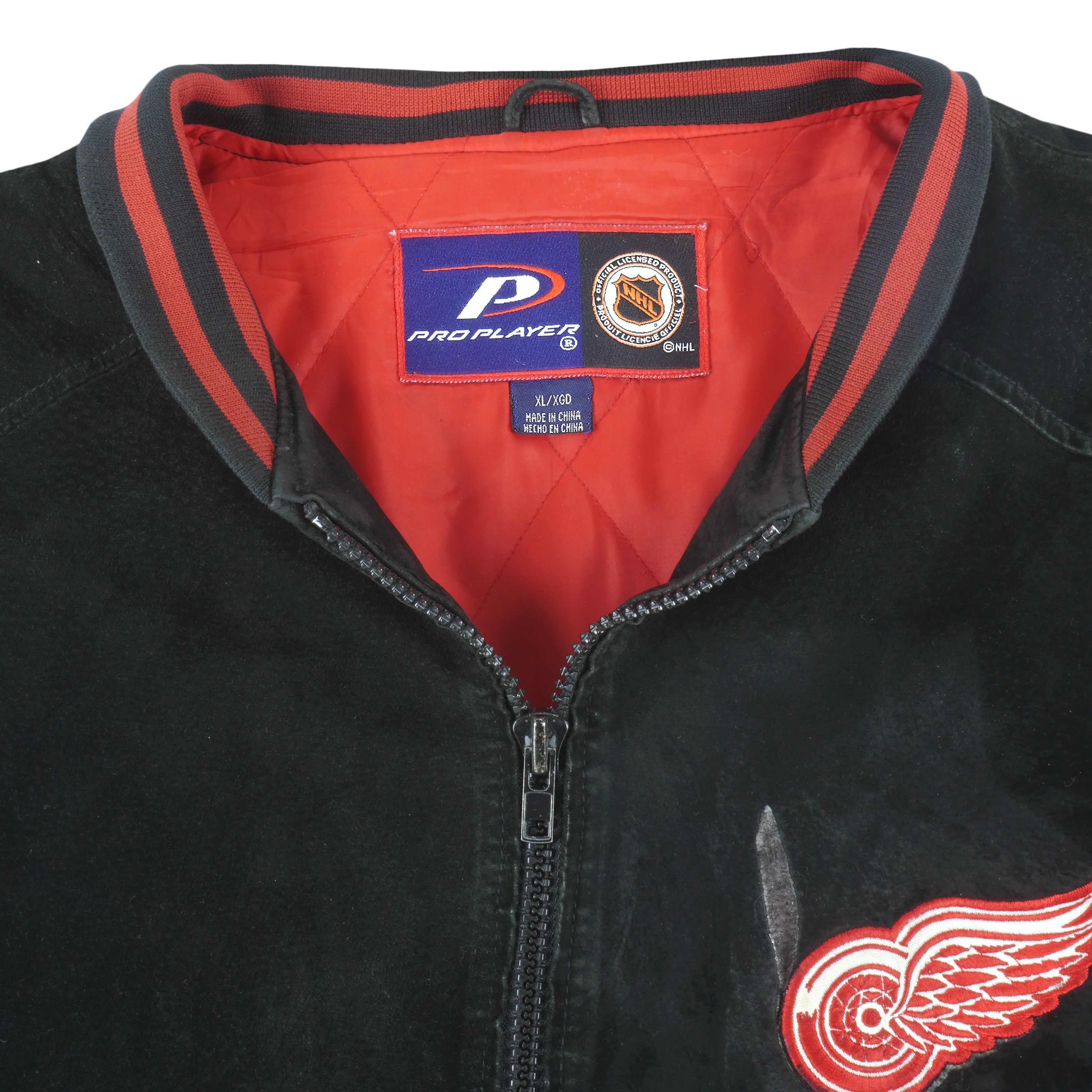 Vintage 1990s NHL Detroit Red Wings Leather Jacket / Vintage 