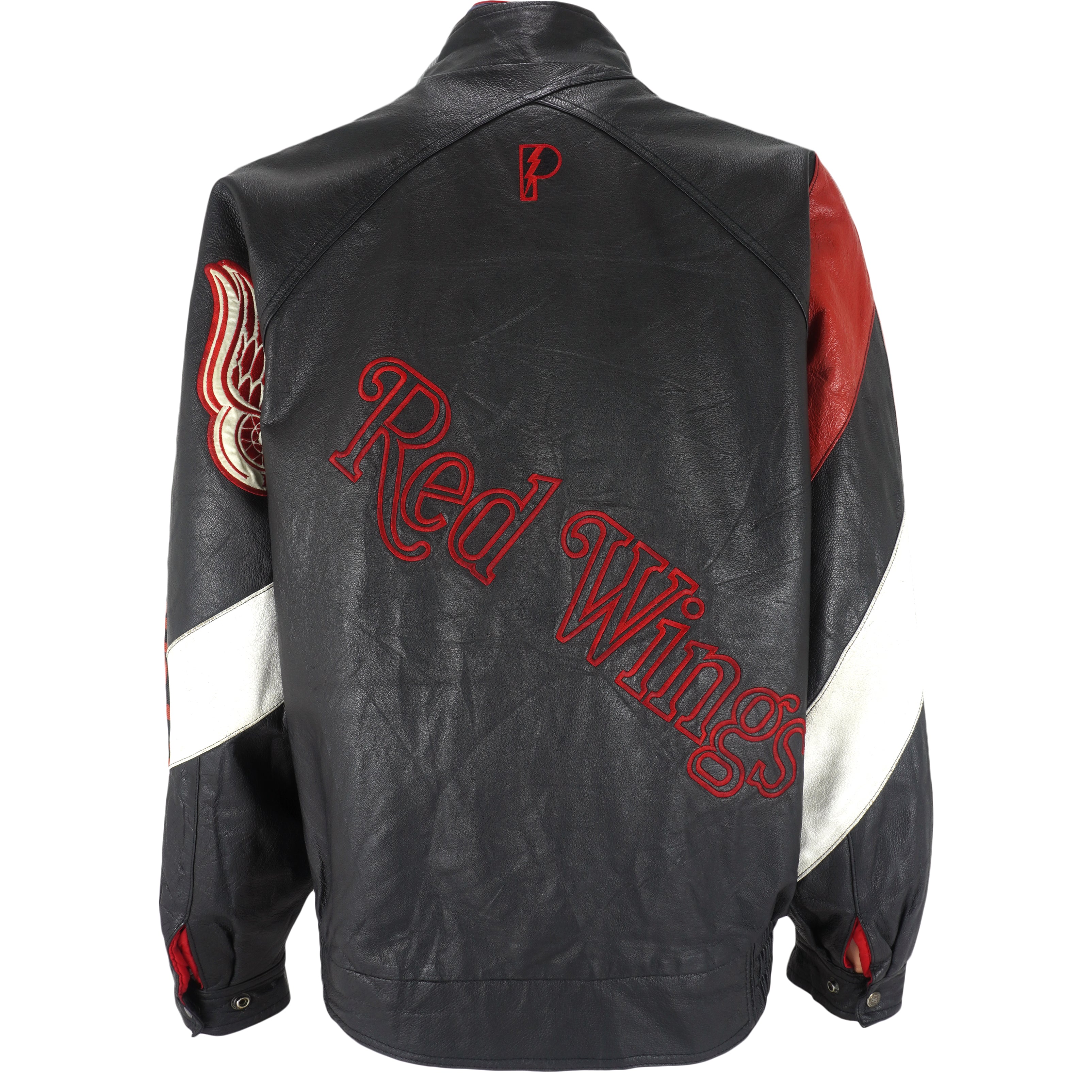 Detroit Red Wings Fleece Leather Jacket