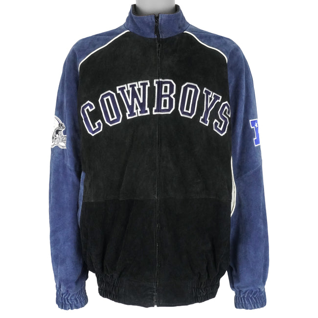 Vintage NFL - Dallas Cowboys Leather Suede Jacket 1990's X-Large