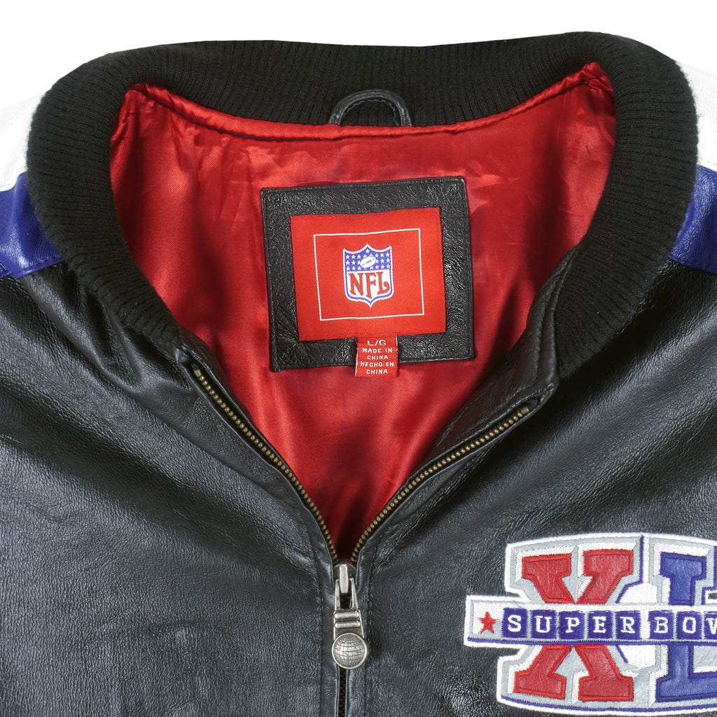 NFL - Detroit Super Bowl XL Leather Jacket 2006 Large Vintage Retro