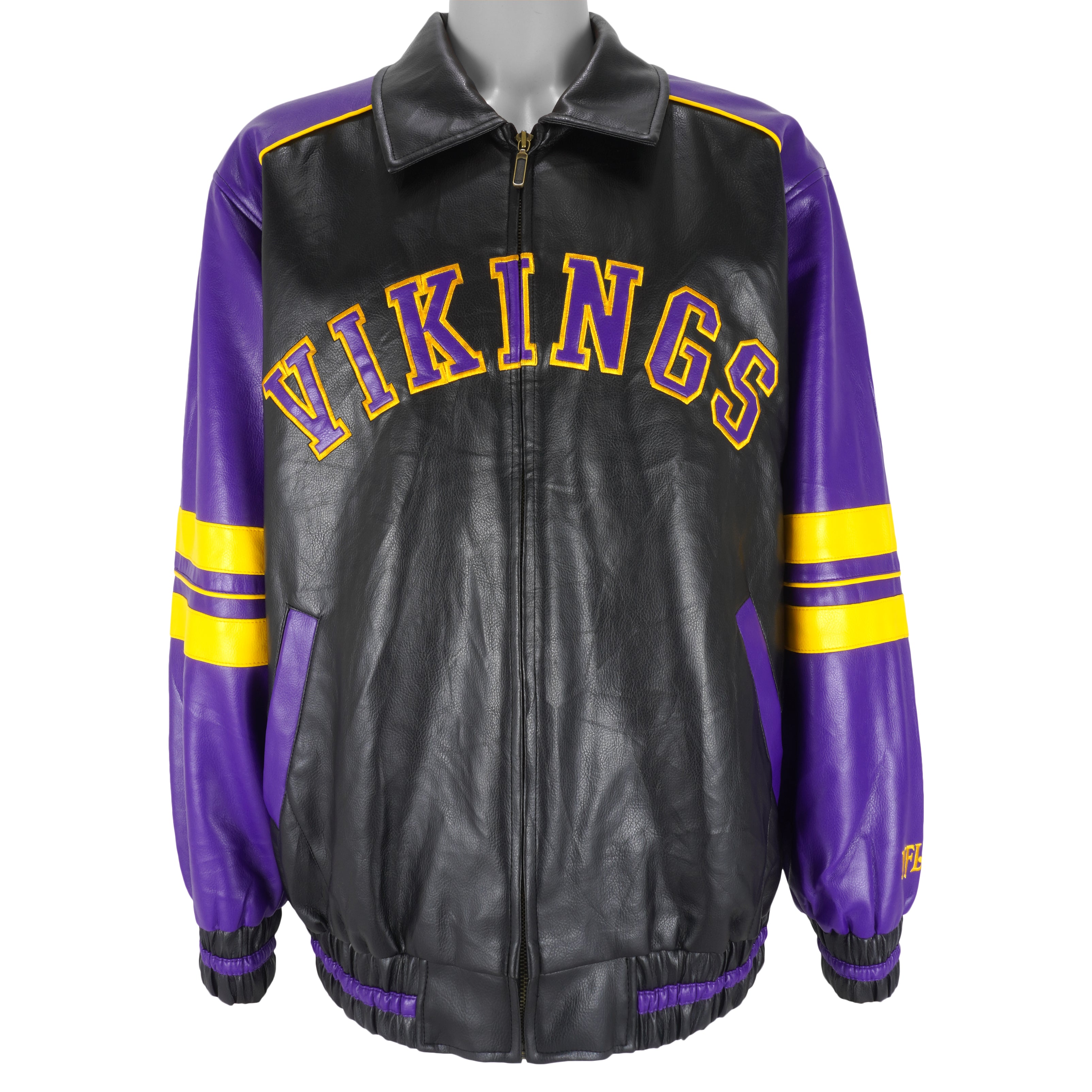 Lot Detail - Minnesota Vikings Vintage Professional Model Sideline Jacket  w/Heavy Use