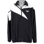 Reebok - B&W Kamikaze Zip-Up Windbreaker 1990s Large Vintage Retro