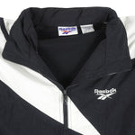 Reebok - B&W Kamikaze Zip-Up Windbreaker 1990s Large Vintage Retro