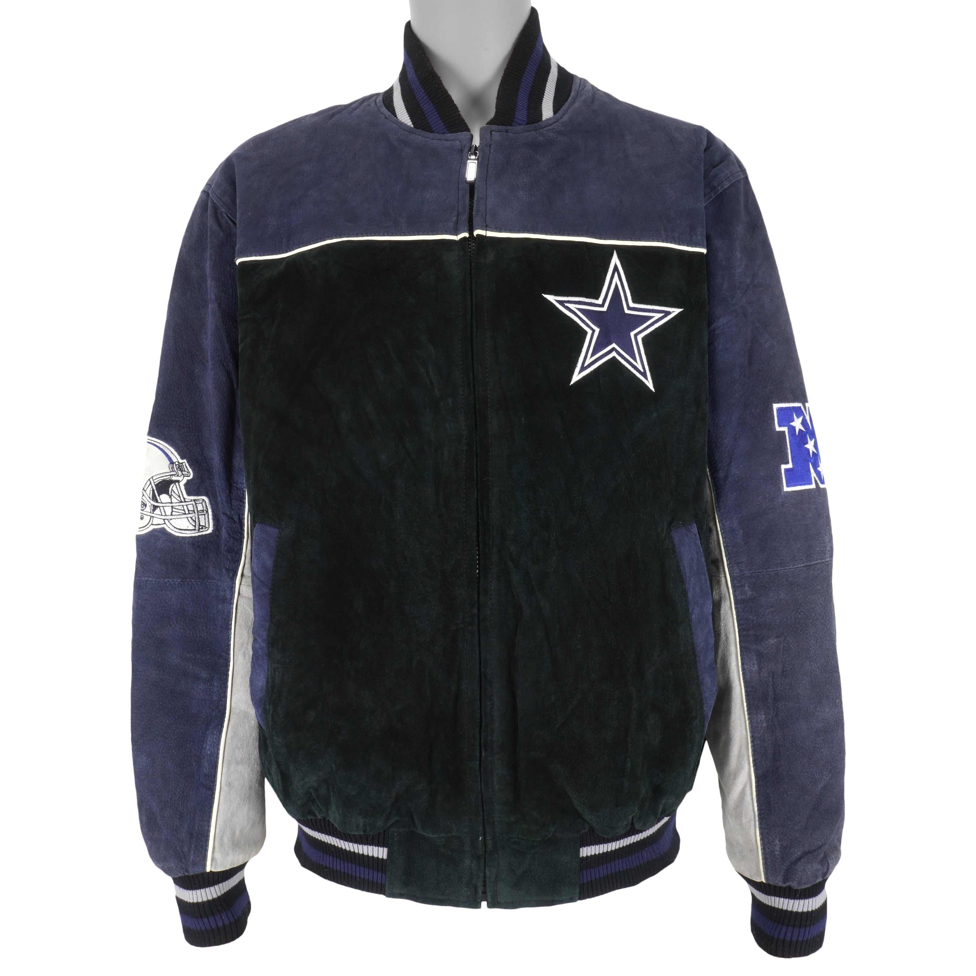 NFL - Dallas Cowboys Zip-Up Suede Jacket 1990s Medium