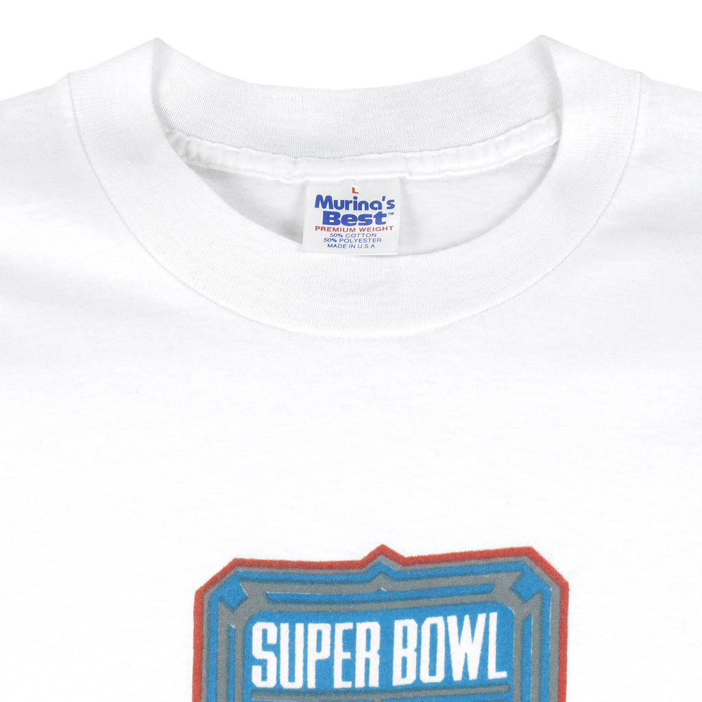 NFL - Super Bowl Tampa Florida 25th Silver Anniversary T-Shirt 1991 Large Vintage Retro Football