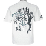 Reebok - Above The Rim Don't Meditate Just Elevate T-Shirt 1990s Medium