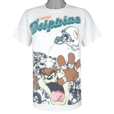 CustomCat Miami Dolphins Retro NFL T-Shirt Sport Grey / M