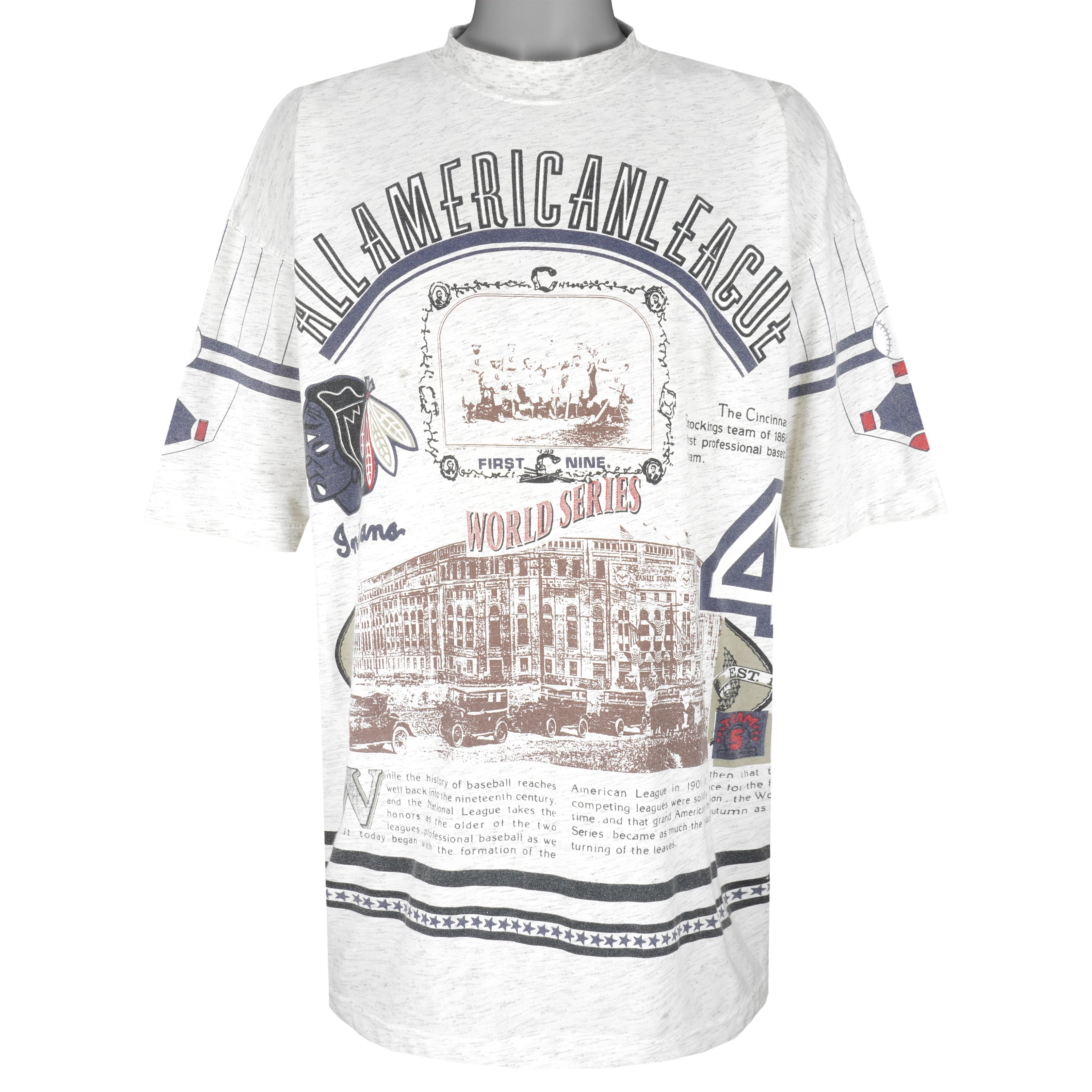 Vintage Style 90's World Series MLB Cleveland Indians T-shirt