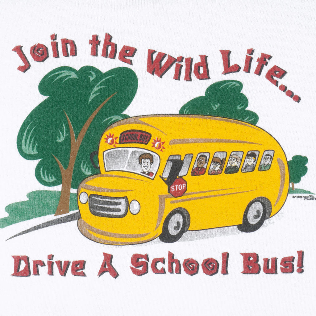 Vintage (Lee) - Driver A School Bus! Crew Neck Sweatshirt 1990s X-Large Vintage Retro