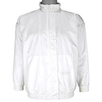 Reebok - White Zip-Up Windbreaker 1990s Medium